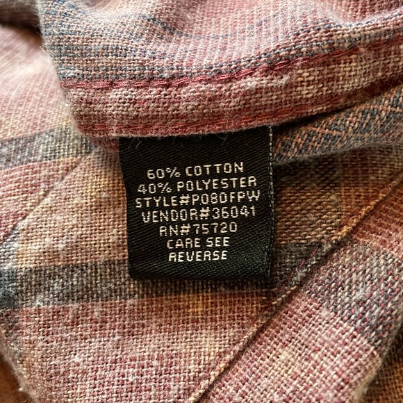 OutPost Maker Sz L Flannel Boyfriend Shirt - Picture 8 of 9